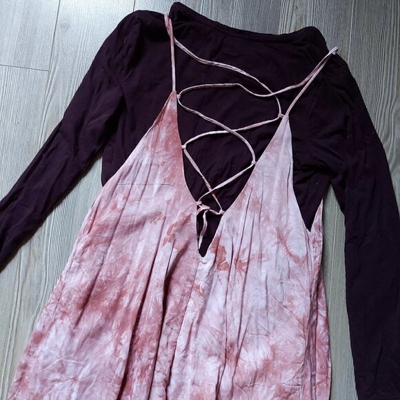 nwt TOBI Lilac & Blush Tie-Dye Mini Dress - Picture 4 of 5